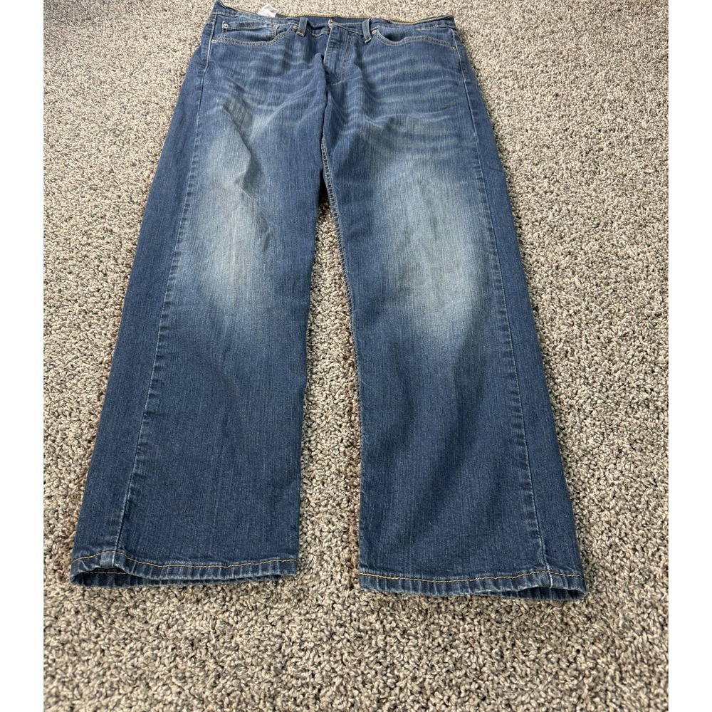 Levi's 505 Regular Fit Straight Jeans Men's Size 36x29 Blue Dark Wash